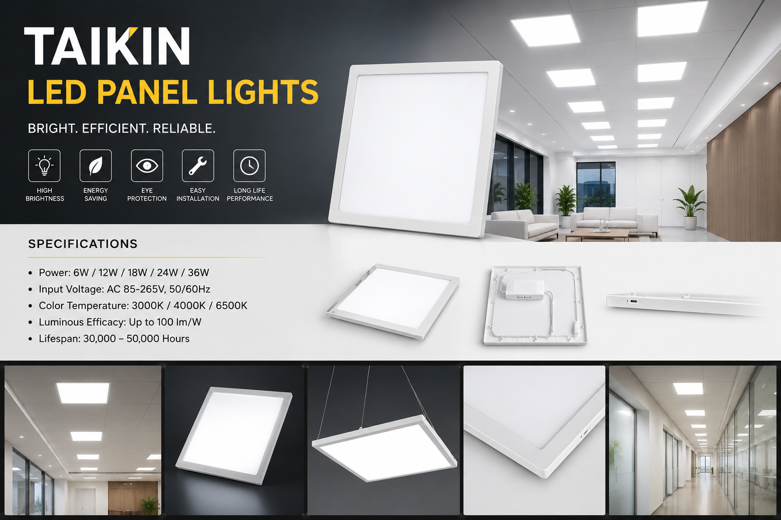 TAIKIN LED LIGHTS BLDC FANS SOLAR PANEL